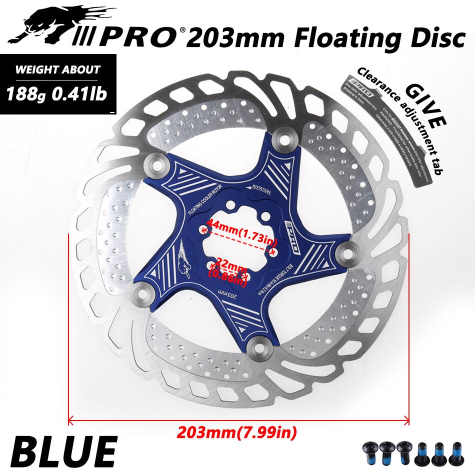 Mountainbike MTB DH 6Zoll 160/180/203mm kühlung Rabatt wärmeableitung Bremsscheibe Unten Hügel schwimm fahrrad bremsscheibe IIIPRO