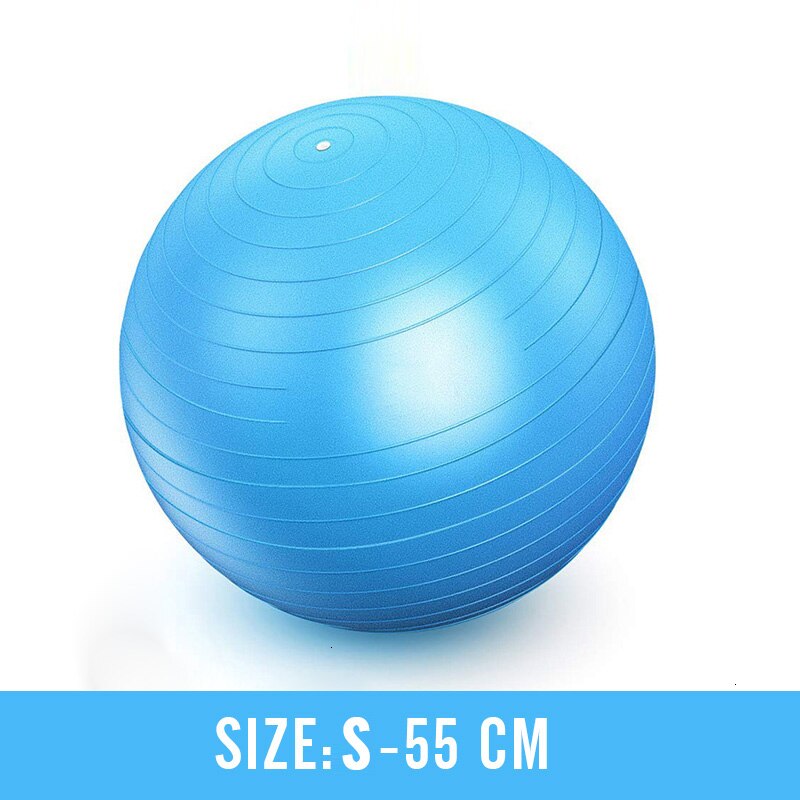 Bolas de ejercicio antiexplosión para hombre, 55cm-75cm, pelota para gimnasio, Pilates, Yoga, Fitness, equilibrio, estabilidad, soporta 2200lbs: Blue 55 cm