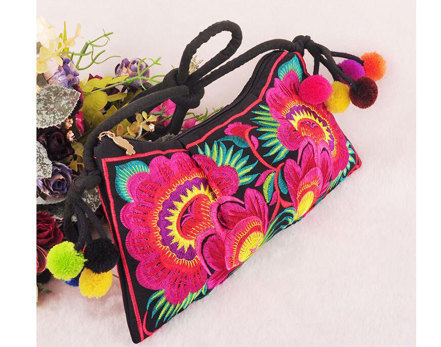 Prijs Vrouwen Borduurwerk Zak! Nationale Geborduurde Bloemen Zakken Een Schouder Messenger Vintage Handtas