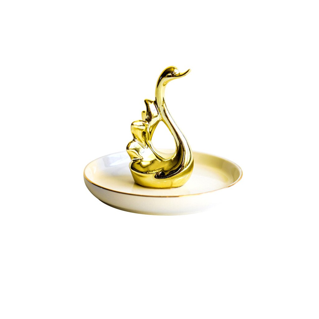 Gold-plated jewelry plate home decoration plate ring jewelry storage plate family accessories jewelry storage tray plate