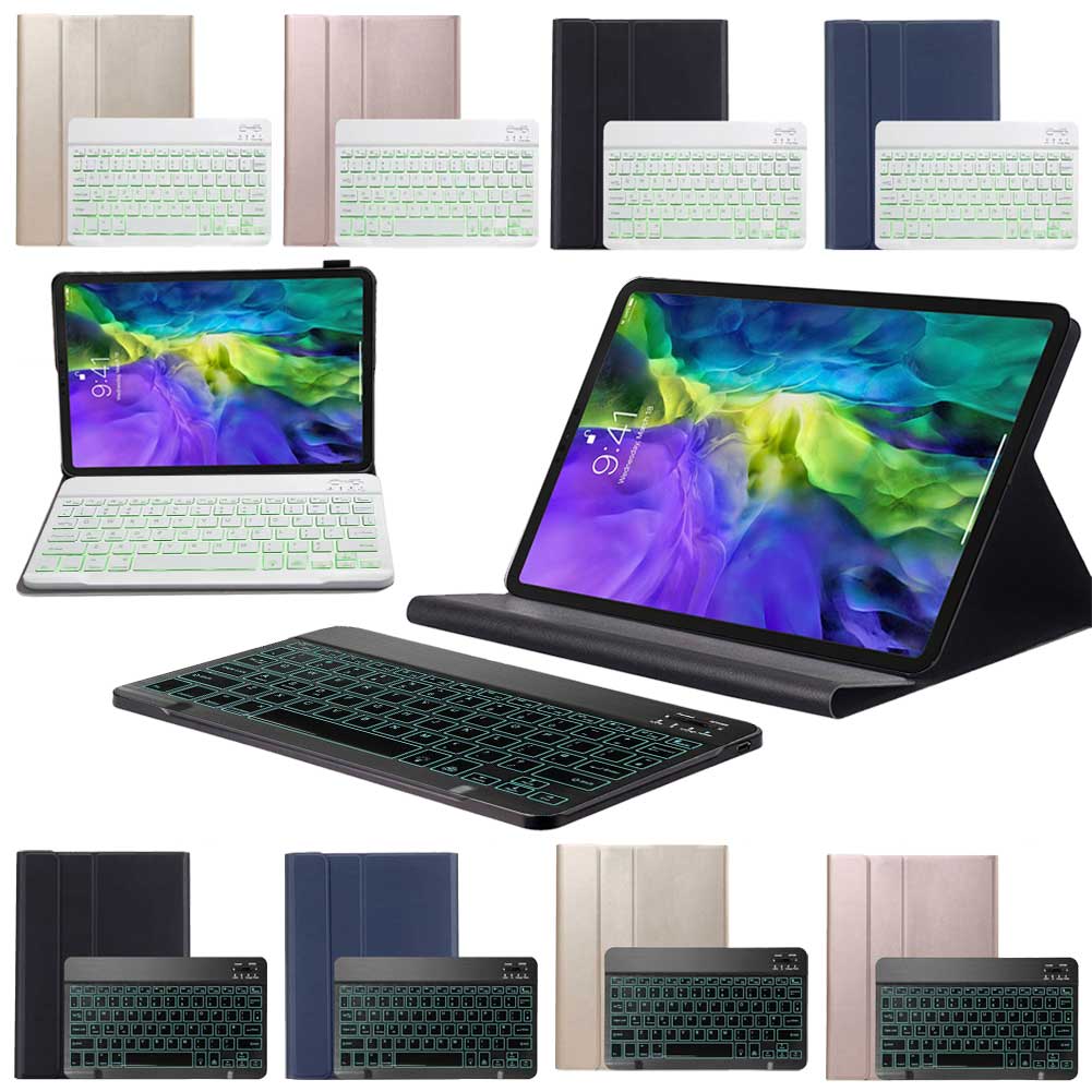 For iPad Pro 11 Keyboard Cover Backlit Wireless Keyboard for iPad Pro 2nd Gen 11" Tablet Funda PU Leather Flip Stand Case