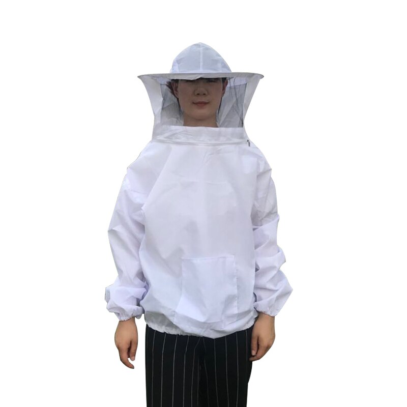 Vestuário branco para apicultura, roupa protetora adequada para altura de 150cm-180cm (sem calças), 1 peça