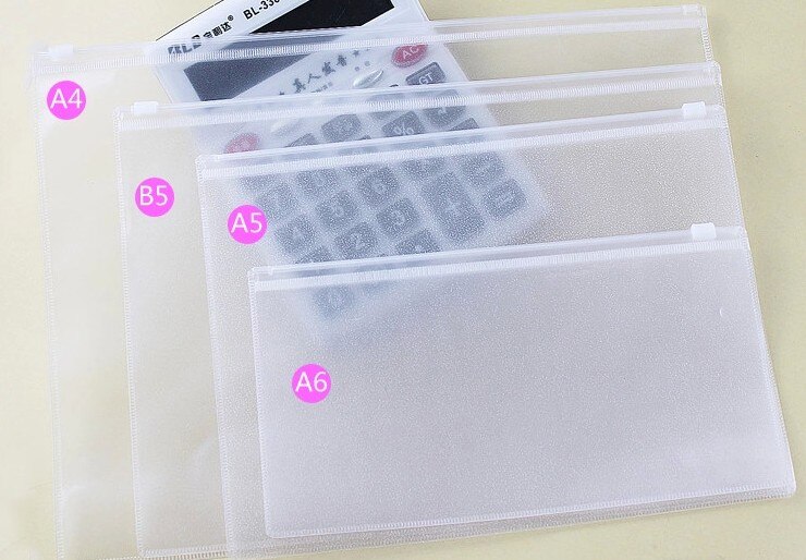 QSHOIC 12PCS A4 A5 A6 B5 plastic file folder A4 File Folder transparent Filing Product plastic file folder document