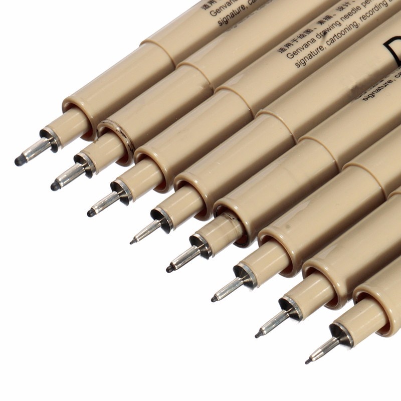 1 PC The Best Black Technical Graphic Fine Line Drawing Pen Sketch Ink Marker Pens 0.05-0.8mm For Hook Line Painting Pen