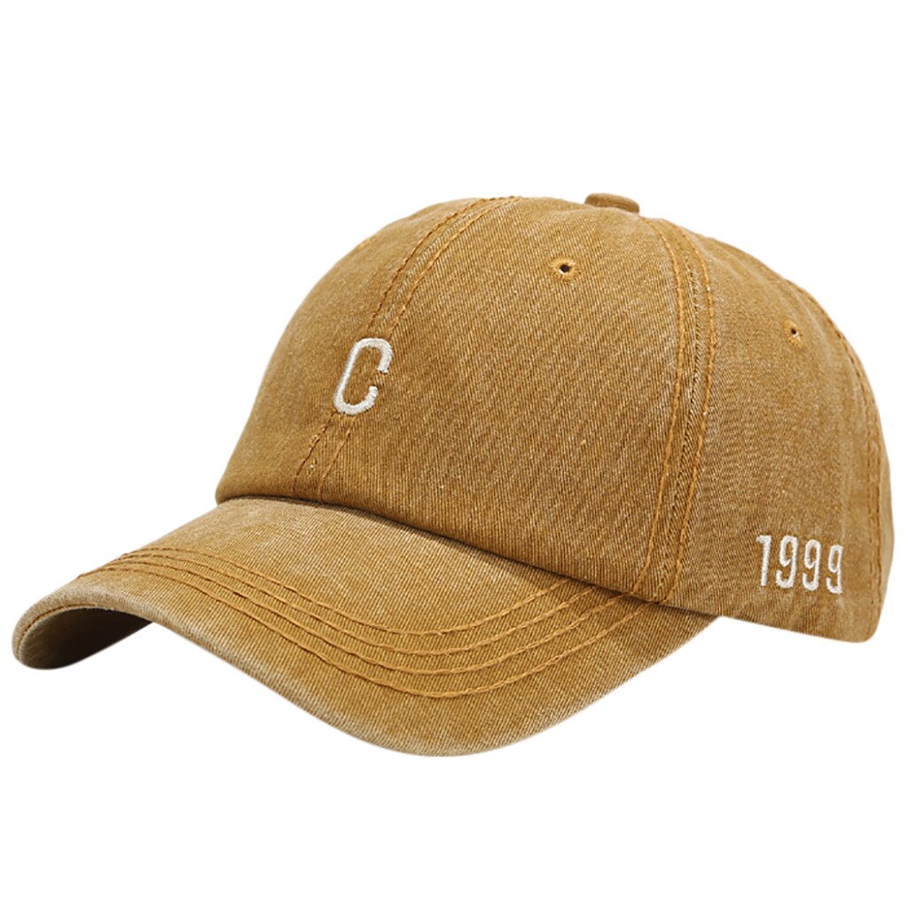 summer Baseball Cap Men Women Embroidery C Letter Baseball Caps Adjustable hat Sun Hats бейсболка мужская: Yellow 