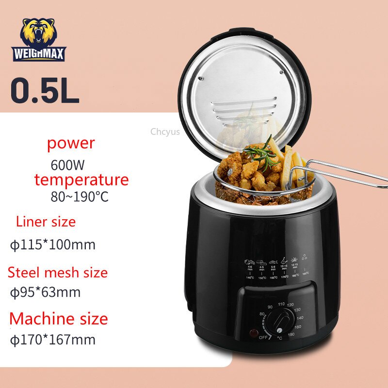 Verbeterde Stijl Kleine Elektrische Friteuse Huishoudelijke Zuinige Commerciële Multifunctionele Elektrische Friteuse Friteuse Elektrische Verwarming Pot