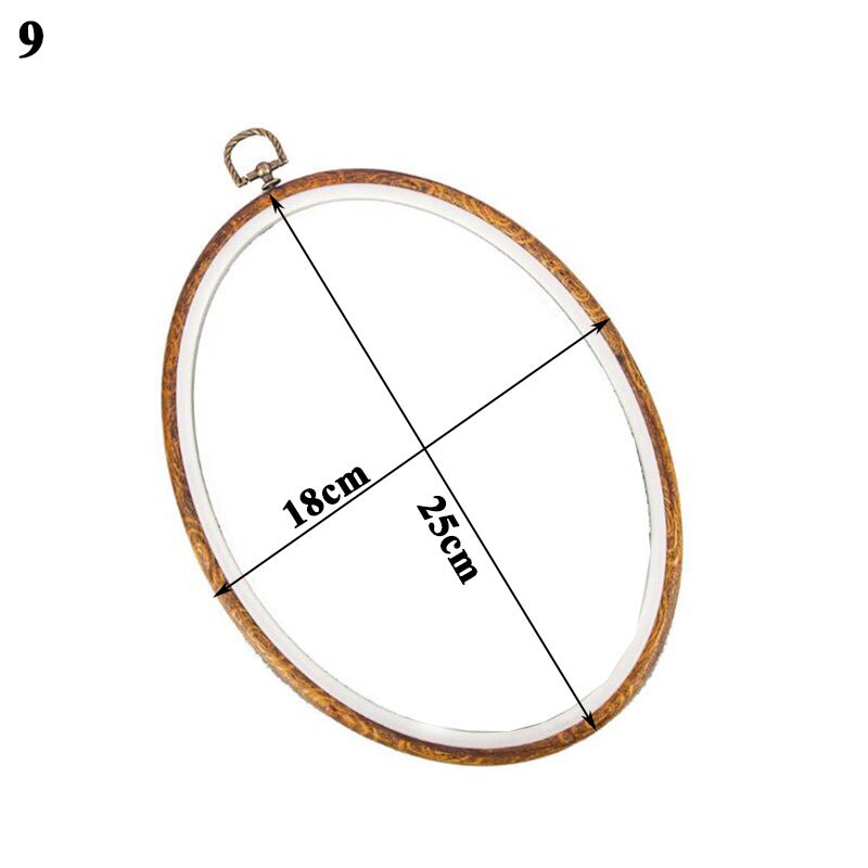 Wood Grain Cross Stitch Tool Wood Grain Round Octagon Rectangle Embroidery Hoop Cross Stitch Tool DIY Hoop Embroidery Circle: 18x25cm