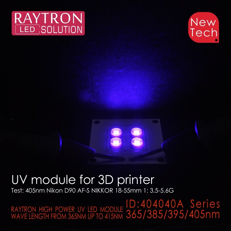 3d skrivare 405nm lim harts valfri kubisk foton och foton noll serie ersättning ultraviolett uv led härdningsmodul