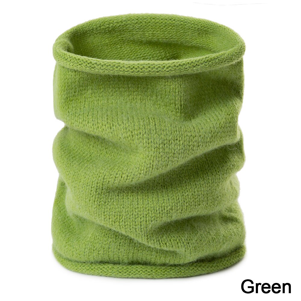 REAKIDS Inverno Sciarpa Del Bambino Per Le Ragazze E Ragazzi Carino Addensare Caldo O Anello Delle Donne Del Collare di Colore Solido del Cotone Lavorato A Maglia Sciarpa per L'uomo: green