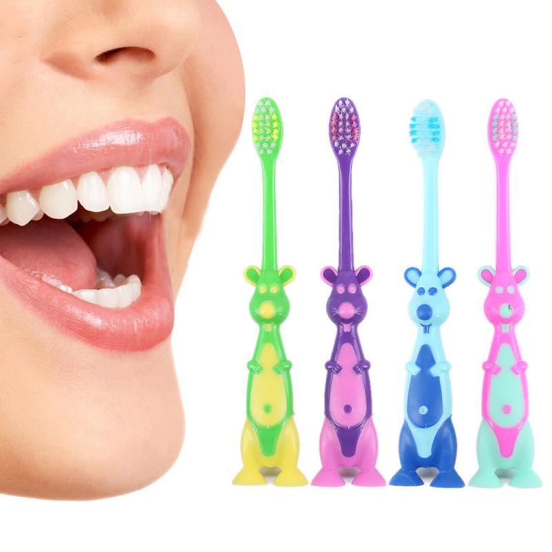 Cartoon Animal Soft Bristle Children's Toothbrush Care For The Gums While Cleaning The Teeth Kids Care TSLM1