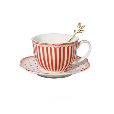 Tazas creativas de cerámica con cuchara y bandeja para desayuno, leche, café, taza de té, cocina, Bar, caja de , de boda: Style 2