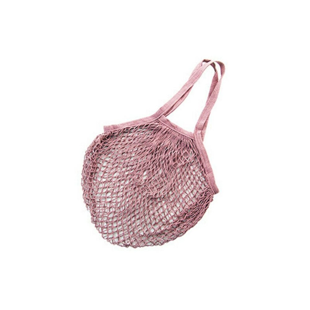 ISKYBOB Neue Mesh Einkaufstasche Reusable String Obst Lagerung Handtasche Totes Frauen Einkaufen Baumwolle Schulter Fällen Lebensmittel Taschen: purple