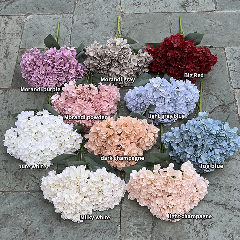 Kunstzijde Hortensia Bloemboeket, DIY Home Decor, Bruidsboeket, Bruiloft Decoratie, Bloemstuk, Grote Si