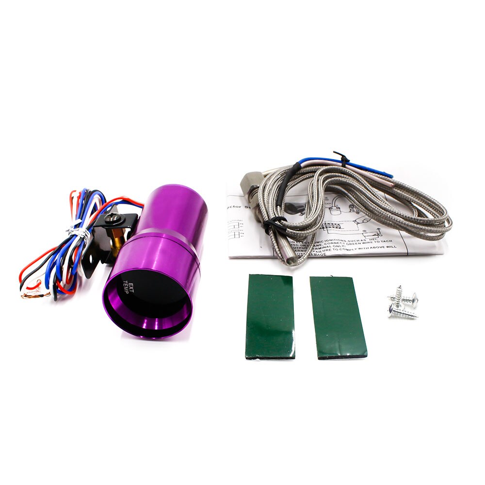 YOMI 37MM Digital Smoked Lens Exhaust Gas Temperature EGT/EXT temp Gauge car meter purple