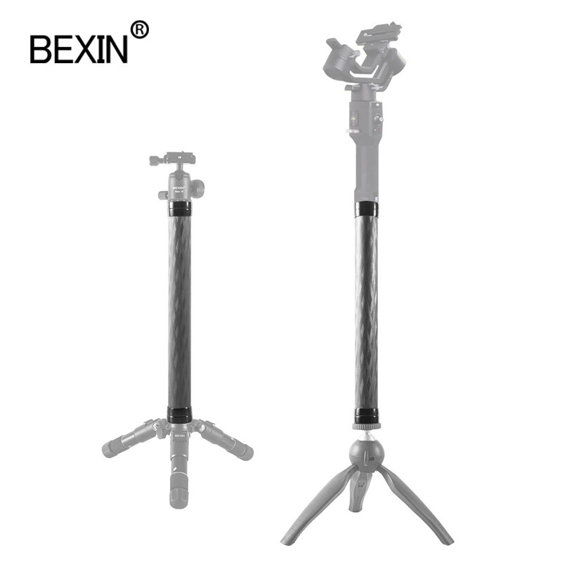 BEXIN carbon fiber extension rod is suitable for SLR camera, mobile phone handheld stabilizer, gimbal, tripod, and long axis rod