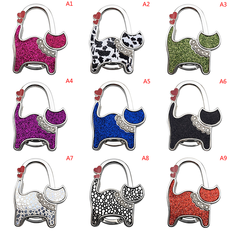 Portable Folding Handbag Hook Holder Purse Hanger Table Edge Hanging Hooks For Handbag Decoration Women Bag Organizer
