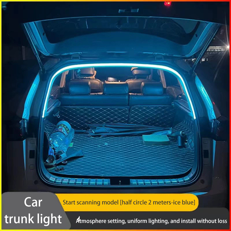 Bande LED Pour Coffre De Voiture - 4m Avec Capteur Automatique - Facile à Installer Sans Outil - Éclairage Puissant Blanc