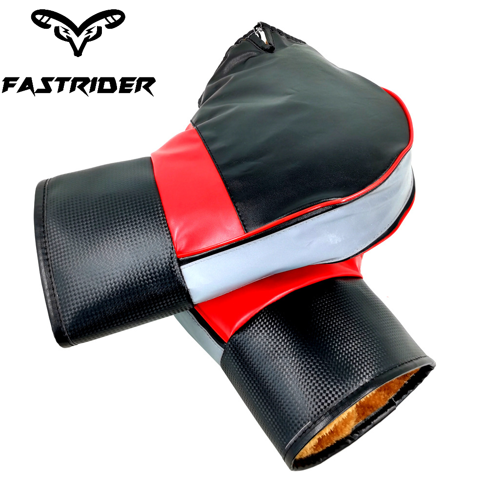 Motorrad Lenker abdeckung Winter batterie Fahrrad Windschutz scheiben handschuhe Wind dichter Wärmer Griff verdickter reflektieren der Streifen