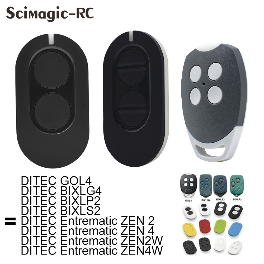 1/3/5/10pcs DITEC Entrematic ZEN2 ZEN4 BIXLS2 BIXLP2 GOL4 BIXLG4 Porte de garage Télécommande 433MHz Rolling Code