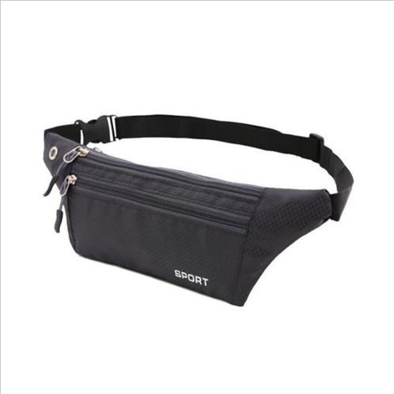 Brand Women Sports Running Belt Waist Pocket Bum Bags Cycling Jogging Travel Pack Wallet: Gray