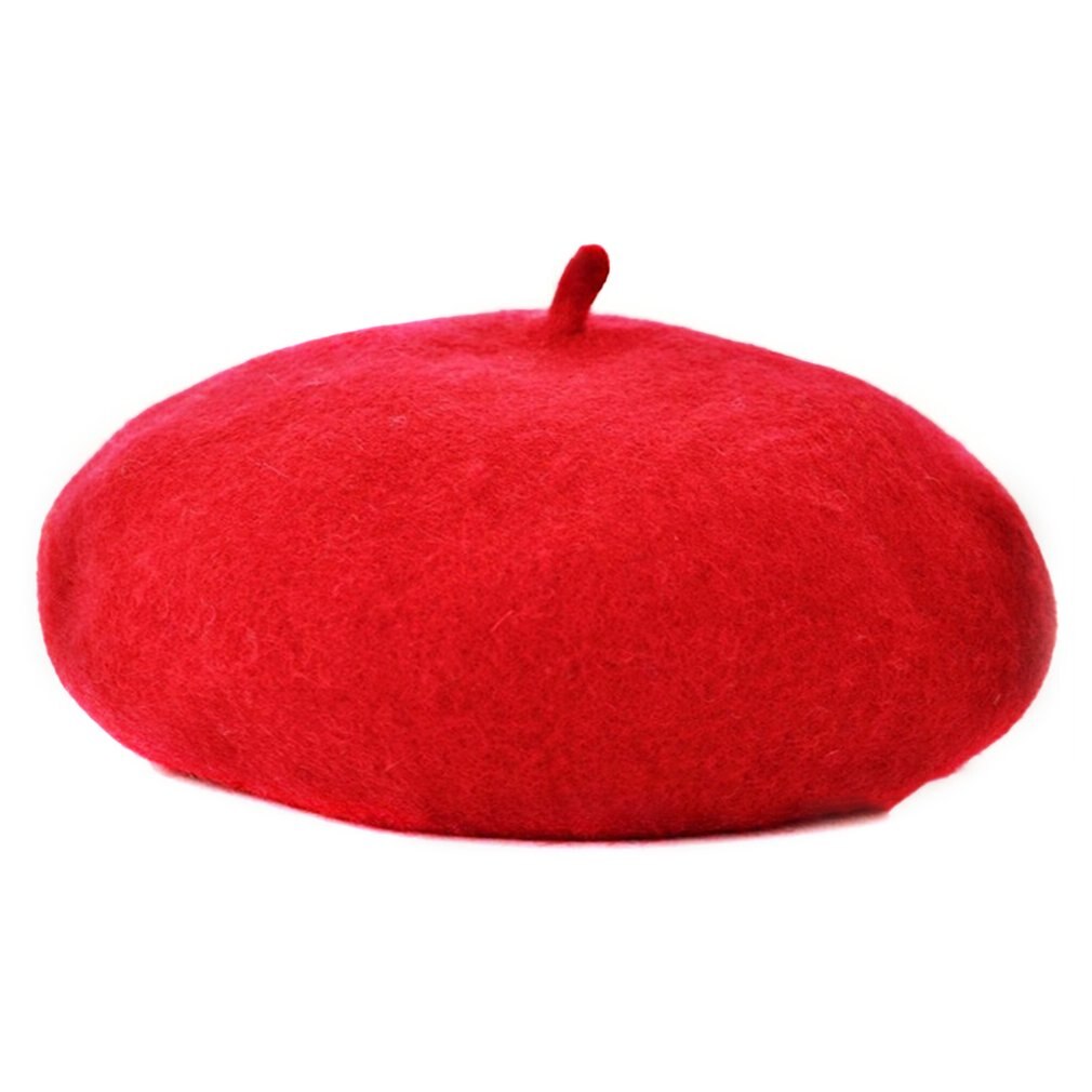 Franse baret, dames Baskenmuts, warme wollen muts, winter