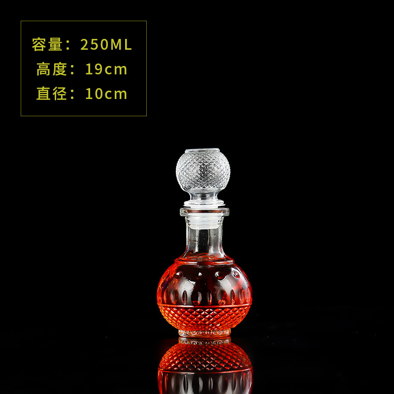 Botella de vino de vidrio de 250ml y 500ml, bola creativa, decantador de vino, artículos para beber