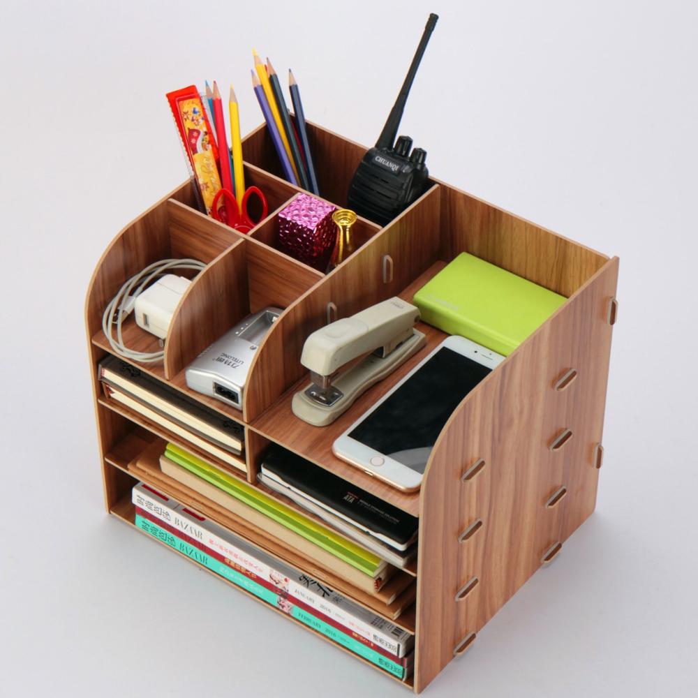 Trieur en bois avec tiroir pour stylo | Organiseur de Bureau en bois et de Bureau