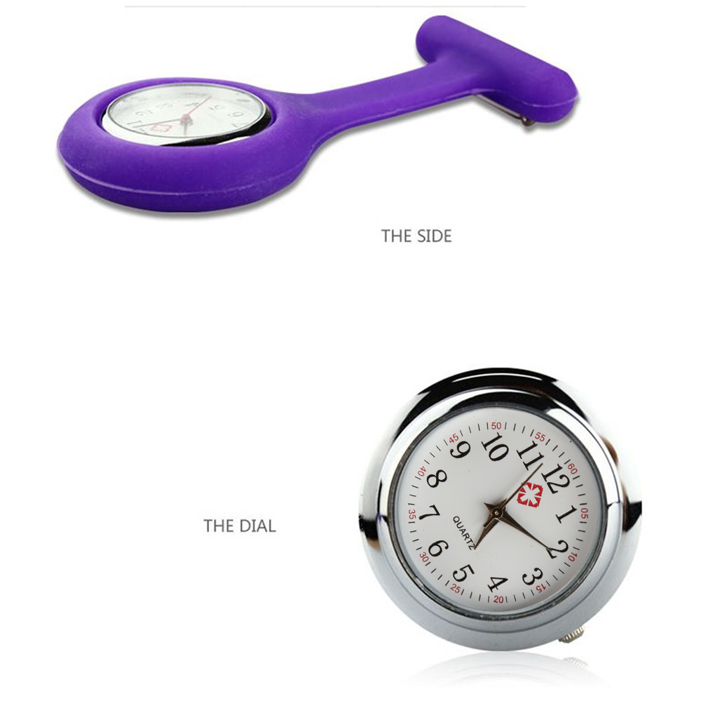 Taschenuhr Damen Digitalanzeige Zifferblatt Clip-an Analoguhr fob Krankenschwester Brosche Stift Hängetasche Elektrische Uhr Modeuhren