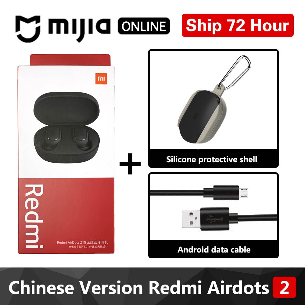 Xiaomi Redmi Airdots 2 In Ear TWS Bluetooth5.0 Earphone Bass Stereo Wireless Cancellation With Mic Handsfree Earbuds AI Control: Redmi 2 114