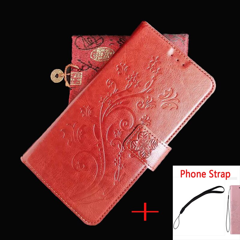 Voor A1 Alpha 21 6.52 &quot Wallet Case Flip Lederen Telefoon Beschermhoes Pu Siliconen Shell: 044 brown