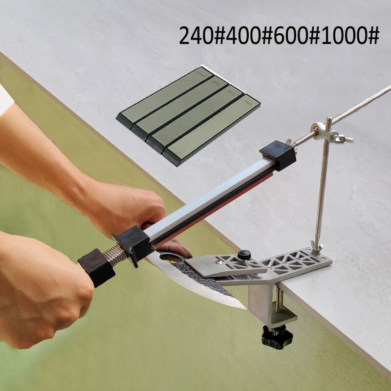 Sharpener Improved Fixed Angle Sharpener Knife Sharpener Sharpening System White Corundum Oil Stone GT: 4jin