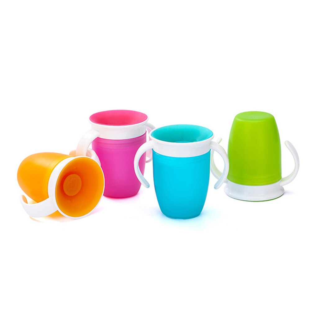 240ml wonderbaarlijke 360 graden lekvrije babybekers, draaibaar, magische beker, babyleerbeker, lekvrije waterbeker voor kinderen