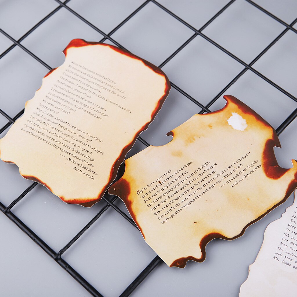 30 Sheets Lovely Burnt Postcard Letter Birthday Card Wish Message Poster Cards