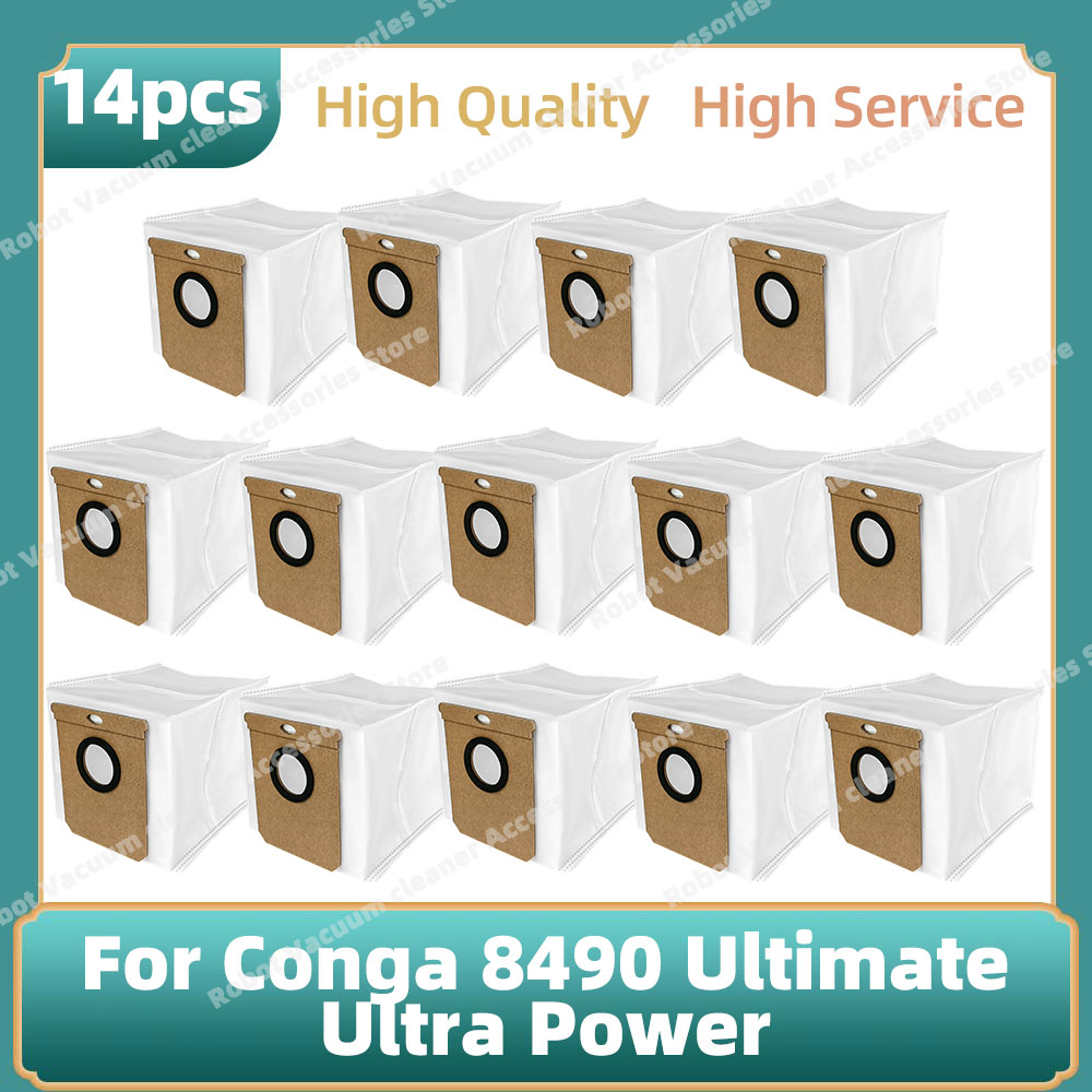 Compatible For Cecotec Conga 8490 Ultimate Ultra Power / 7490 Ultimate Home X-Treme Genesis Accessories Brush Mop Bag Parts: Burgundy