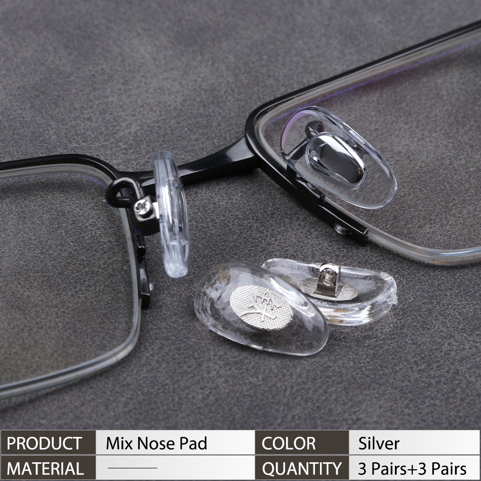 Almohadillas nasales para gafas de sol, pieza nasal con Clip de repuesto, almohadillas suaves para puente nasal, protectores nasales antideslizantes, kits de reparación: Multicolor