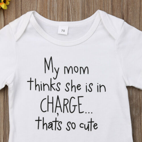Baby Baby Meisje Jongen Letters Bodysuit Jumpsuit Outfits Zomer Kleding
