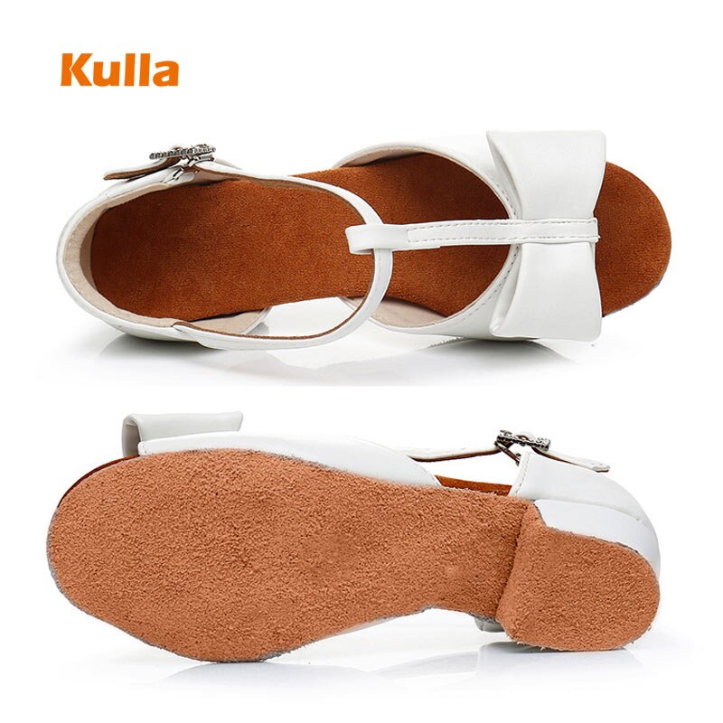 Chaussures de danse latine blanches pour filles, chaussures de Salsa pour enfants, , Performance, taille 26-40, salle de bal, Jazz, femmes