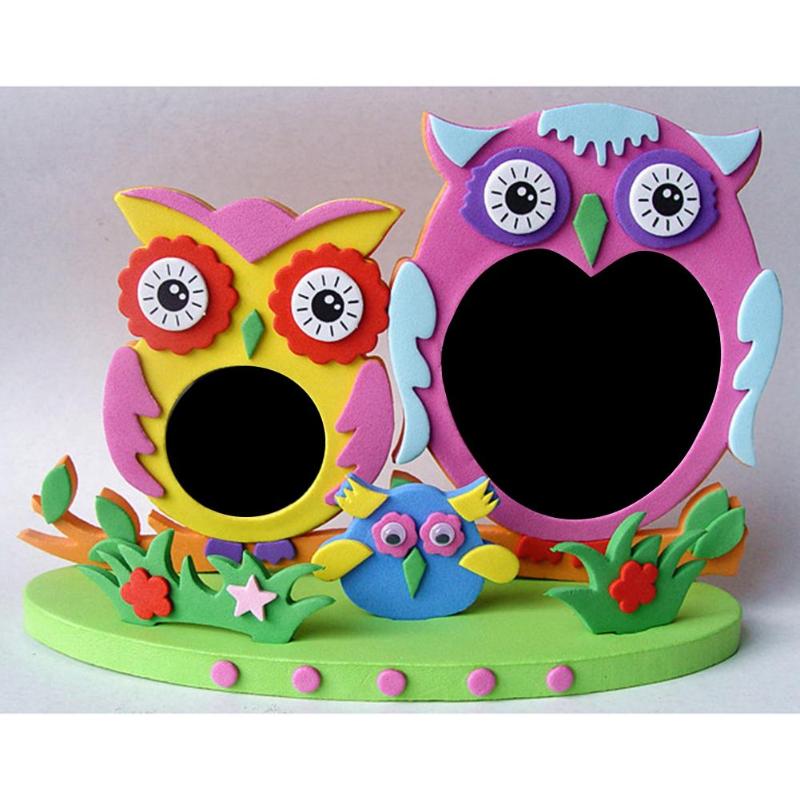 EVA Foam Cartoon Photo Frame Kids Children's Toys Craft DIY 3D Stickers Handmade Block Toy Random Styles