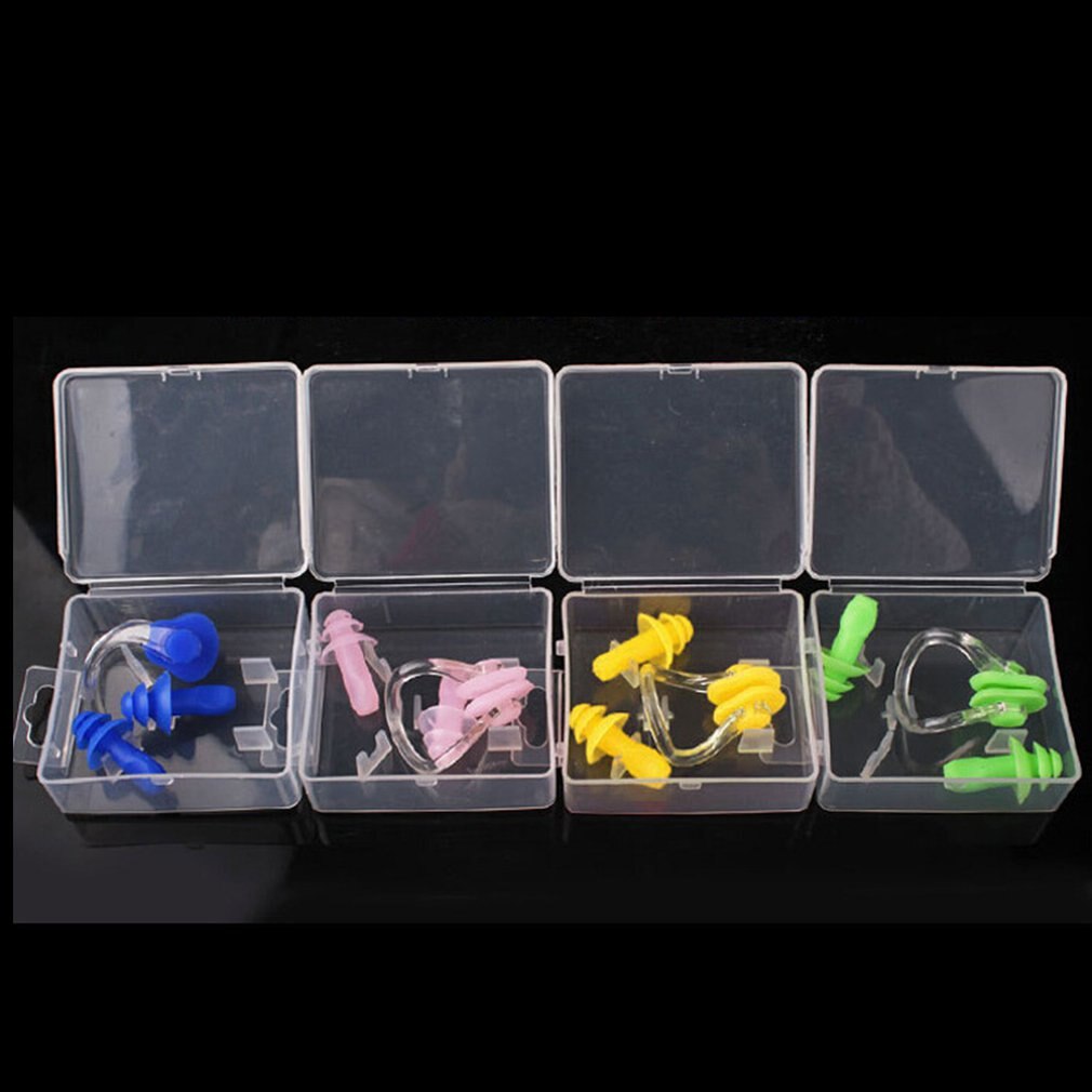 Waterdichte zachte zwem oordopjes neusklem beschermhoesje voor bescherming tegen water zachte siliconen zwem- en duikbenodigdheden