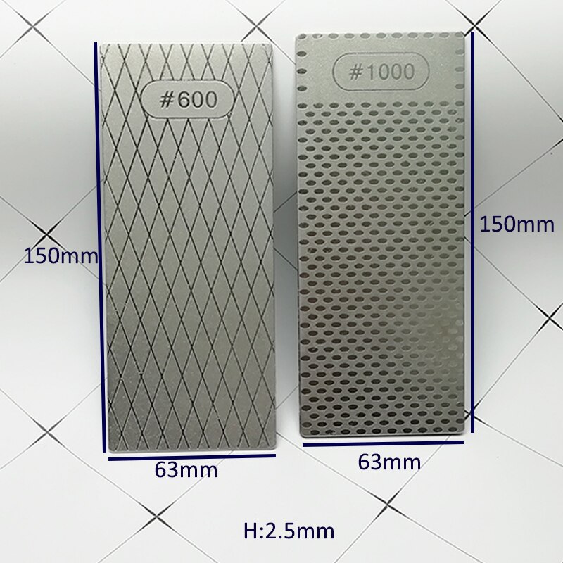 Diamond Knife Sharpening Stone Knife Sharpener Fixed angle sharpener 150x63x2.5mm Grit 400 600 1000 1200 Angle guide