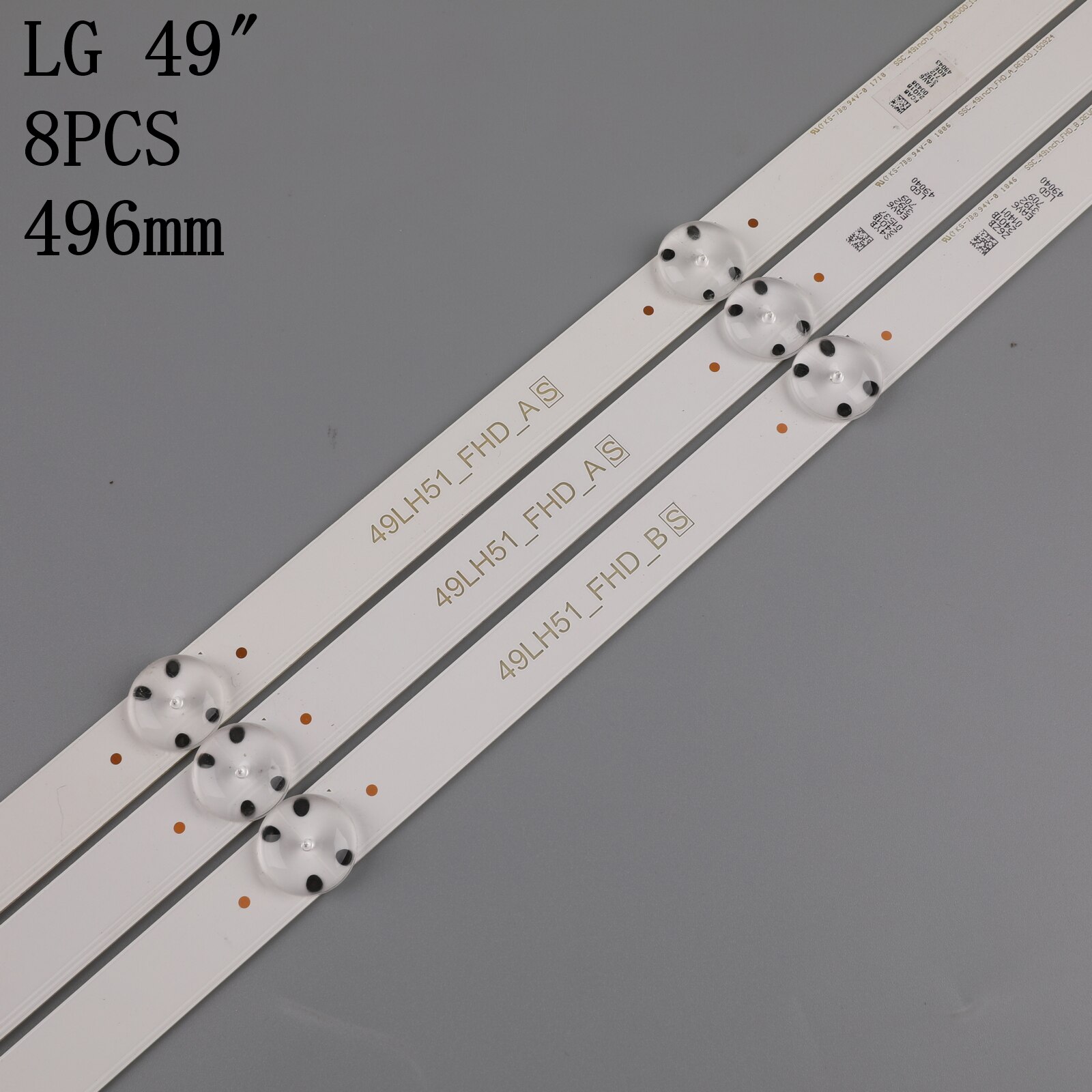 LED Backlight strip 8 Lamp For LG Innotek 17Y 49&quot;_FHD TV SSC_49INCH_FHD A B 49LH51_FHD_A 49LJ51/LJ57_FHD 49LH5100 NC490DUE-ABEX1