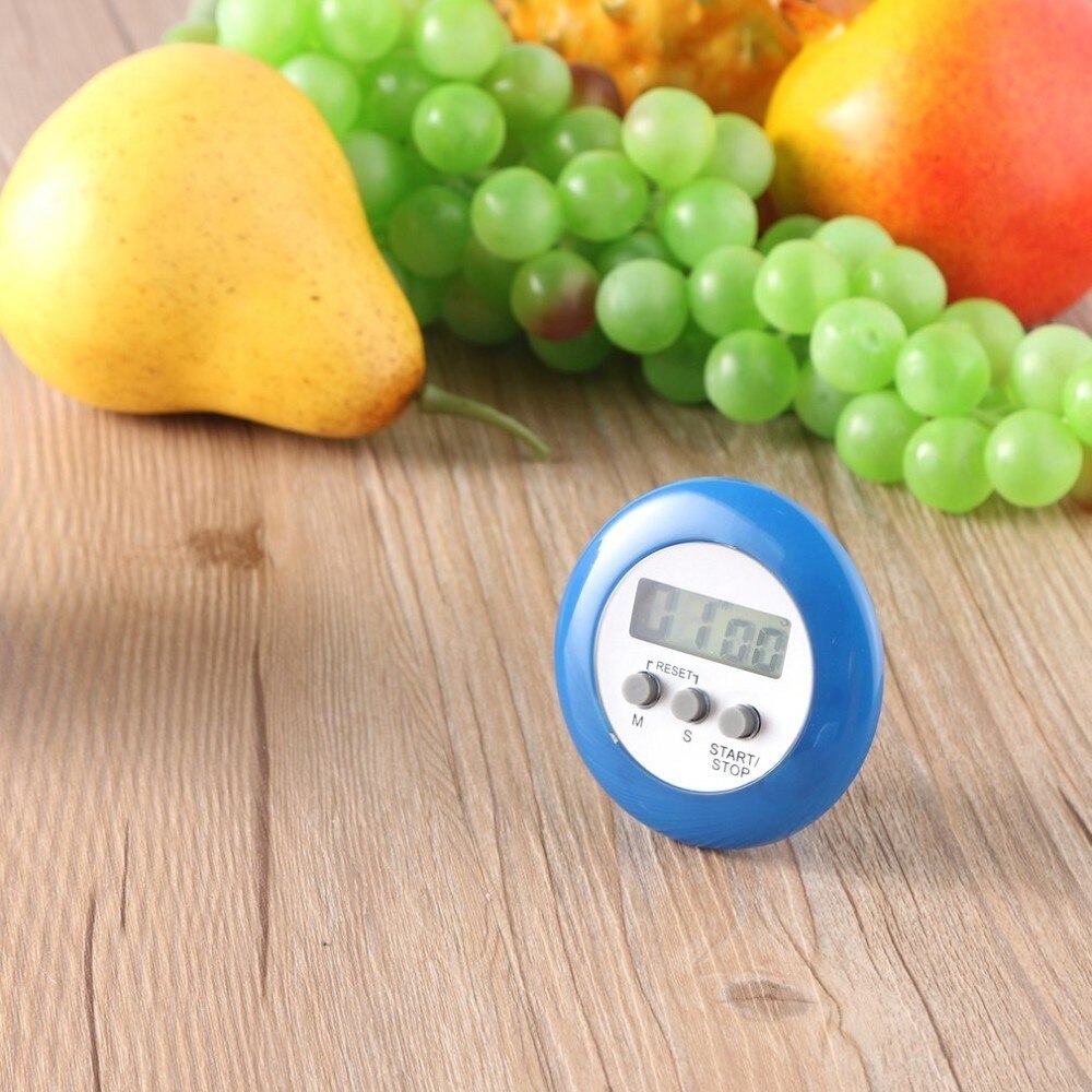 Cute Mini Digital Counter Home Kitchen Round LCD Display Digital Cooking Countdown Timer Count Down Up Alarm