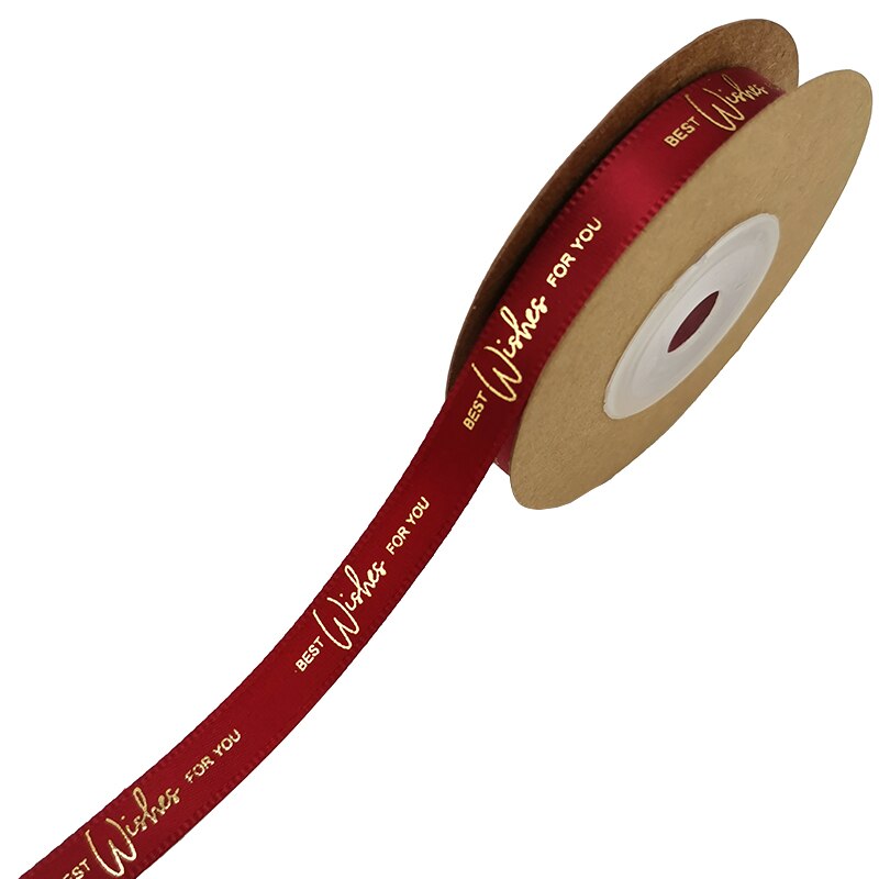 (10 Meter/rollen)10mm Breite Heiße Stanzen knapp Druck Backen Band Geburtstag Kasten Verpackung Handgemachte DIY Handwerk Bänder: Weinrot