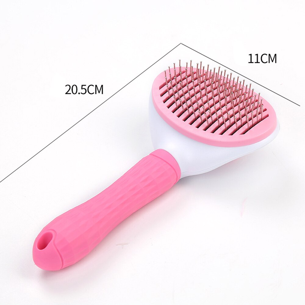 Kam Voor Katten Honden Haar Remover Huisdier Haaruitval Kam Pet Hond Kat Borstel Hond Grooming Oliejas Borstel Brosse Chien: rose red B / Thick needle