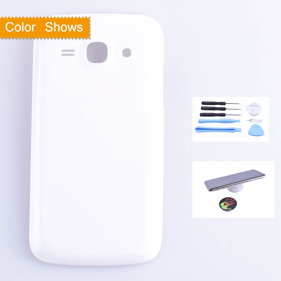 Batterij achterklep voor samsung galaxy ace 3 s7270 7270 s7272 7272 s7275 s7275r vervanging van de batterijbehuizing aan de achterkant: Wit met cadeau