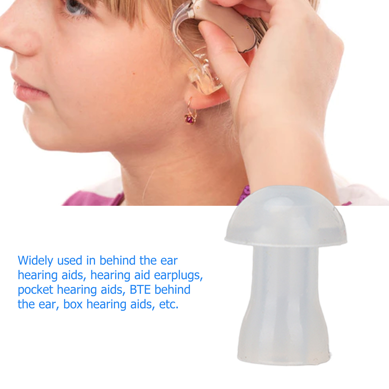 10 pièces aide auditive embouts d'oreille écouteurs remplacement souple dôme universels aide auditive embouts d'oreille pour aide auditive bouchons d'oreille S/M/L