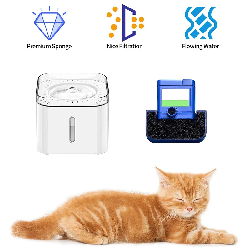 10/4/1 Stuks Huisdier Drinkspons Filter Water Dispenser Voor Katten En Honden Gezonde Spons Filter huisdier Drinkfontein Accessoires