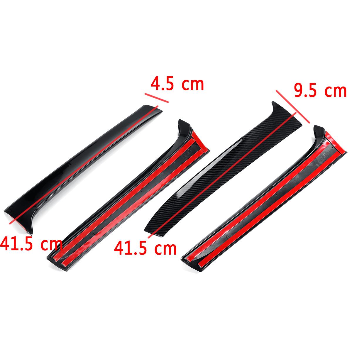 Gloss Black/Carbon Look Rear Window Side Spoiler c... – Vicedeal