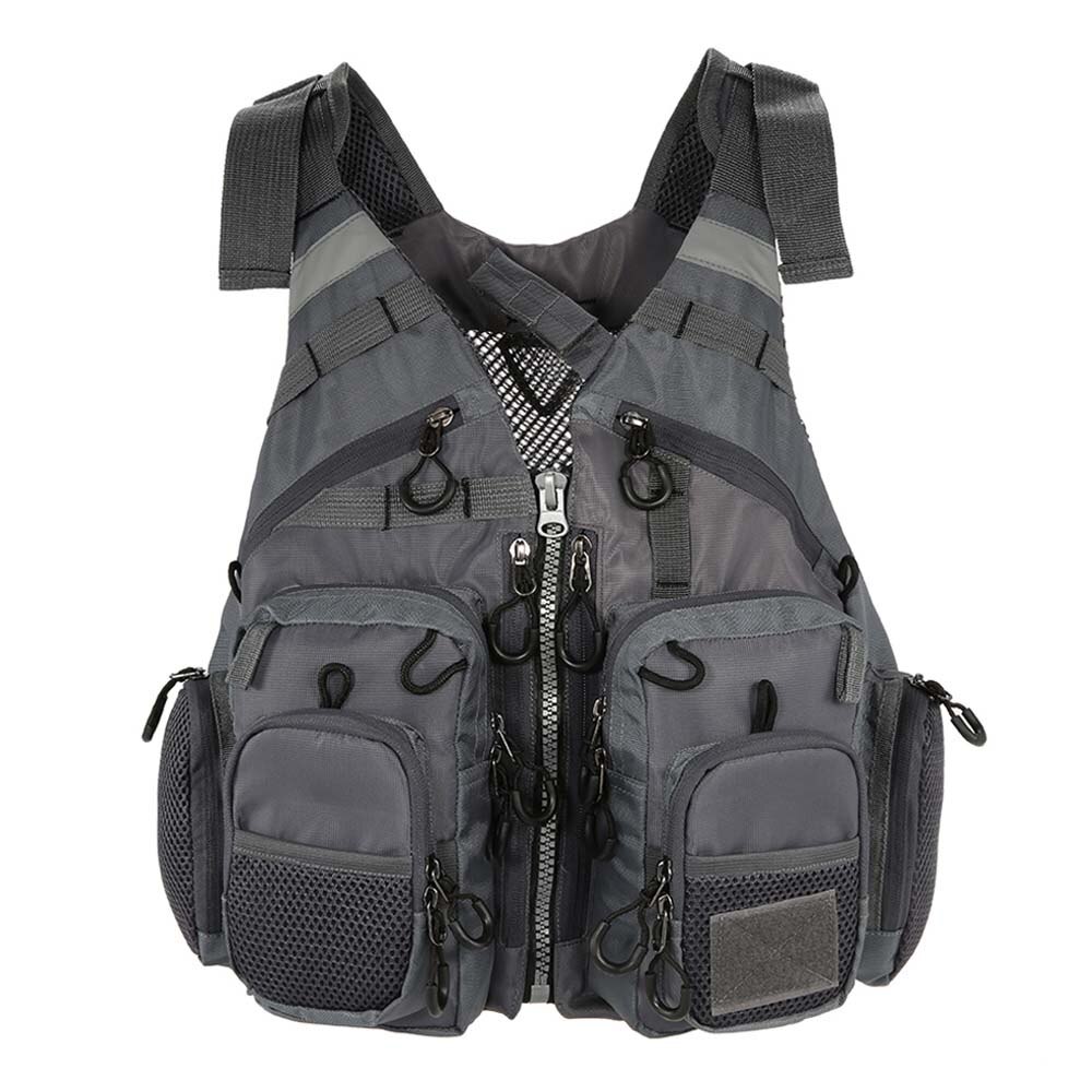 Lixada Vissen Vest Mannen Outdoor Ademend Veiligheid Leven Vissen Vest Fly Jas Taille Jas Vest Utility Drijvende Herenkleding: Vest 5 no foam