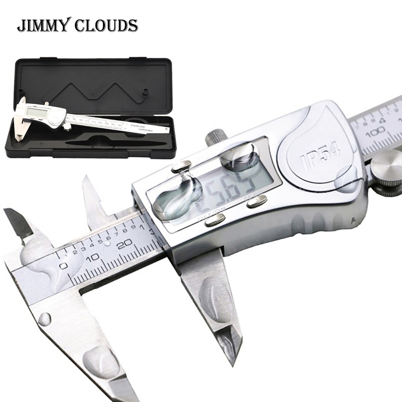 High Precision Stainless Steel Metal Digital Caliper 6 inch 150cm Measuring Instrument LCD Vernier Calipers Measuring Tools